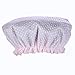 3 Pcs Mold Resistant Waterproof Lined Reusable Shower Cap 3 Colors With Polka Dots Double Layer Waterproof Design
