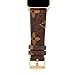 GOKE Brown Flower LV Printed Luxury PU Vegan Leather Watch Band Strap Compatible for 42mm Apple Watch Series 3 2 1 (Brown Flower 42mm)
