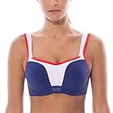 La Isla Women's High Impact Underwire Full Support Molded Cups Active Sports Bra
