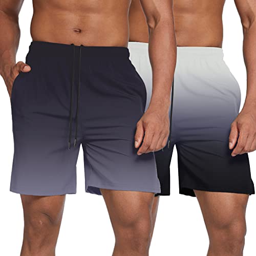 COOFANDY Men's 2 Pack Gym Workout Shorts Quick Dry Bodybuilding