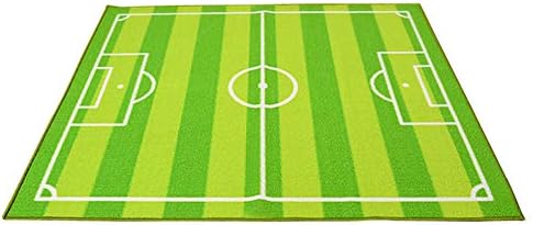 Easychan Kids Carpet Playmat Rug Soccer Field Ground Area Play Rug Sports Rug Playroom Carpet Football Pitch Rug (51''x70'')