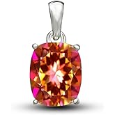 Natural Rocks by Kala Beautiful 2.5ct Exoctic Ecstasy Topaz 925 Solid Sterling Silver Pendant 16mm