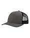 Richardson Twill Mesh Back Trucker Snapback Hat -- Charcoal/Black