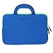 11.6-12.2 inch Laptop Tablet Sleeve, Evecase Ultra Portable Neoprene Zipper Carrying Pouch Case Bag with Accessory Pocket and Handle for MacBook iPad Notebook Chromebook Ultrabook - Blue/Green