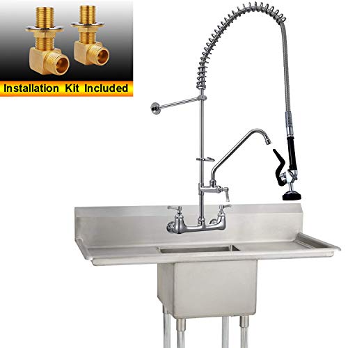 Yoogyy Commercial Pre Rinse Kitchen Restaurant Sink Faucet Spray 8