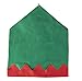 Juvale Christmas Chair Covers - 6-Pack Dining Seat Back Slipcover, Santa Elf Hat Design with Gold Bell, Holiday Themed Accessories Festive Decor for Home and Kitchen, Red and Green, 19 x 22 Inches