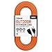 Otimo 100 Ft 16/3 SJTW Orange, Outdoor Extension Cord - 3 Prong Ground Plug, 10A 1250W, Water & Weather Resistant, Flame Retardant