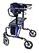 Lumex HybridLX Rollator & Transport Chair, Majestic Blue, LX1000B