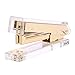 LOMOFI Acrylic Gold Desktop Stapler - A Classic Modern Design - Elegant Office Desk Accessory