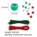 800 Pieces Christmas Pony Beads Plastic Pony Beads and 50 Pieces Christmas Pipe Cleaners Chenille Stems for Xmas Decorations DIY Crafts Jewelry Making Red Green White