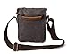Small Camera Bag/Case, Vintage Canvase Leather Trim DSLR SLR Camera Shoulder Messenger Sling Bag