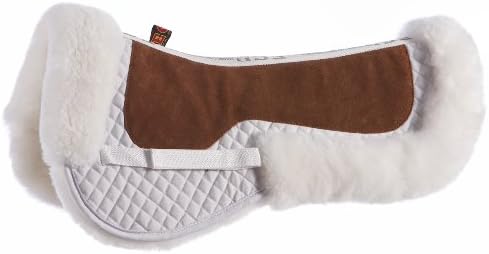 ECP Sheepskin De Luxe Suede Top Half Saddle Pad - Large - White