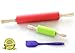 Rolling Pin - Form Meets Function with Professional Nonstick Rolling Pins. 2 Piece Cookie Rolling Pin with Extra Silicone Spatula