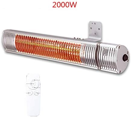 LKLXJ Outdoor Heater Wall Mount, 2000W Infrared Patio Heater, Shower Waterproof and Dustproof Space Heater, Remote Control, Modern Design, Alloy Body, Commercial Use