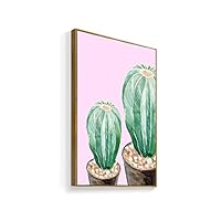 Framed Canvas Home Artwork Decoration Succulent Plant Canvas Wall Art for Living Room, Bedroom - 16x24 inches