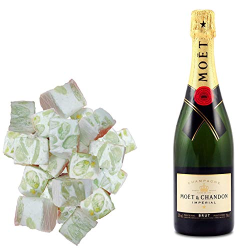 Sortiment Champagner Moet & Chandon - Imperial Brut & 150 g zarte weiße Nougadets - Jonquier Deux Frères