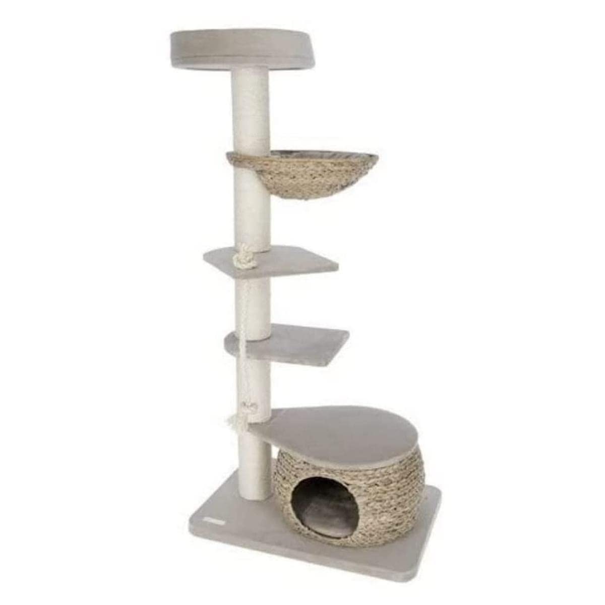 Kerbl Cat Tree Banana Leaf, 70 x 50 x 160 cm, Beige/Brown