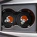 2 Pack 2.75 inch for Cleveland Browns Car Interior Accessories Anti Slip Cup Mat for All Vehicles (Cleveland Browns)