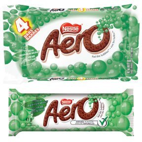 10- Aero Peppermint Chocolate Bars 41g Each Made in Canada