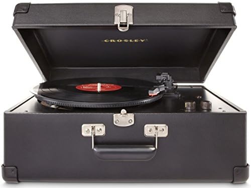 Crosley Keepsake Brief Case Style Three Speed Portable USB Turntable with Stereo Speakers - Black