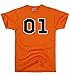 DirtyRagz Men's Dukes of Hazzard 01" General Lee T Shirt XL Orange