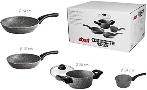 5 Piece Saucepan Set Pots Pans Stone 'for Induction Cookers