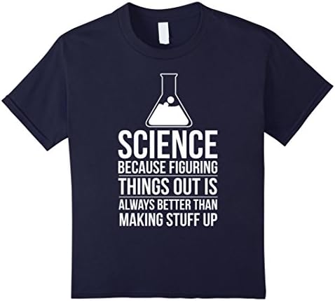 Kids Figuring Things Out Funny Science Gift T Shirt 10 Navy