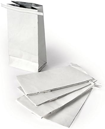 8-5/8" x 5" White Grease Bin Replacement Foil Bags - 5pk