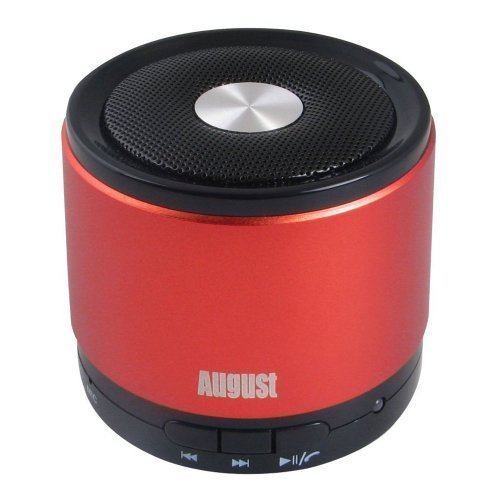 August MS425 Portable Bluetooth Wireless Speaker with Microphone Powerful Wireless Speaker and Cell Phone Hands Free Kit Compatible with iPhones, Samsung, Galaxy,Nokia, HTC, Blackberry, Google, LG, Nexus, iPad, Tablets, Mobile Phones, Smartphones, PC's,