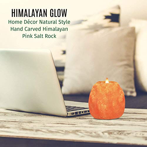 Himalayan Glow 3027 Natural Pink Salt Candle Holder - Thumbnail 2