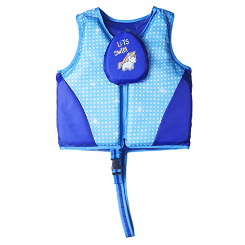 Megartico Kid's Life Jacket Dinosaur Swim Vest Buoyancy Swimwear Boys Swim Trainer Girls Adjustable Safety Strap - Zipper Aid Learn to Swim - Thumbnail 7