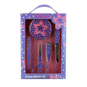 Vega D’Zyner Beauty Set – Pack Of 5 Tools, 73 G (Pink)
