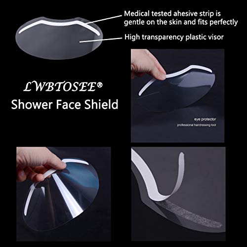LWBTOSEE 100PCS/Pack Hairdresser Transparent Clear Hairspray Shield Mask Makeup Protector Barber Hairspray Shield Mask Bang Trim Hair Cutting Tools Hair Salon Face Protection Mask