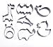 Efivs Arts Animal Shapes Stainless Steel Cookie Cutter Fondant Cutter Bat Giraffe Elephant Dolphin Whale Duck Totoro 7 Pcs