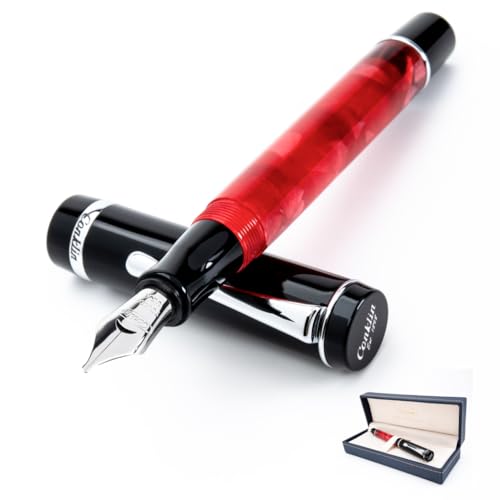 Conklin Duragraph Fountain Pen Red Nights - Fine Nib, Luxury Writing Instrument…