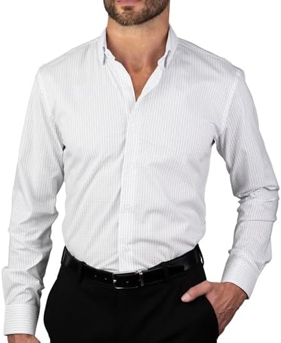 dkny dress shirts slim fit Amazon.com: DKNY Mens Slim Fit Stretch Print Button Down Dress Shirt, Blue,  17.5" Neck 36"-37" Sleeve : Clothing, Shoes & Jewelry