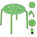 Yaheetech 12in Plastic Stack Stools - Colored Classroom Stackable Stools Chairs for Students Metal Leg Bar Stools Pack of 5