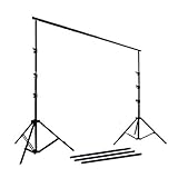 CowboyStudio Photography Backdrop Supporting System with 9 Feet Updated Crossbar and Case