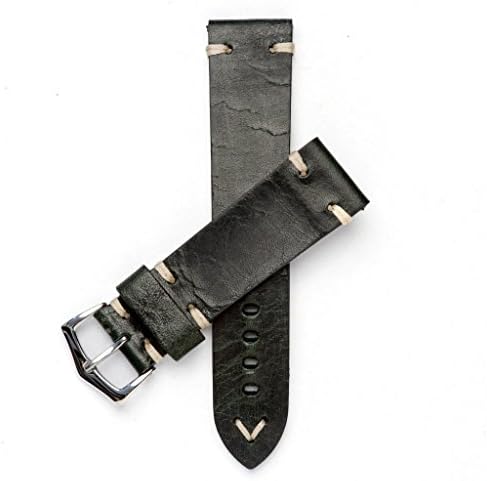 Quick Release Top Genuine Green Vintage Leather watch strap 20mm-22mm-24mm