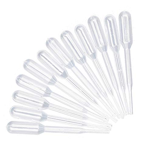 EC2BUY 1000pcs 0.2ml Plastic Squeeze Transfer Pipettes Suitable Mini Cakes, Children's Painting, Kitchen, Family Day, Party