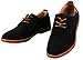 4HOW Men's Suede Leather Oxford Shoe Dress Black US 10.5 M (Clearnance)