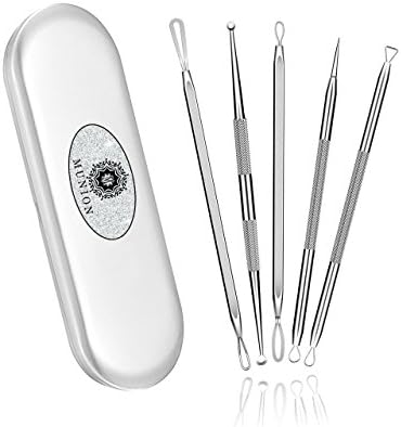 Blackhead Remover Kit Pimple Comedone Extractor Tool Best Acne Removal Kit - Treatment for Blemish, Whitehead Popping, Zit Removing for Risk Free Nose Face Skin with Metal Case