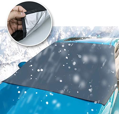 Janday カーフロントカバー 車 凍結防止カバー 雪対策 フロントシェード 霜よけ 210 125cm 日よけ 軽自動車 普通車に適用 引き出物 Suv車