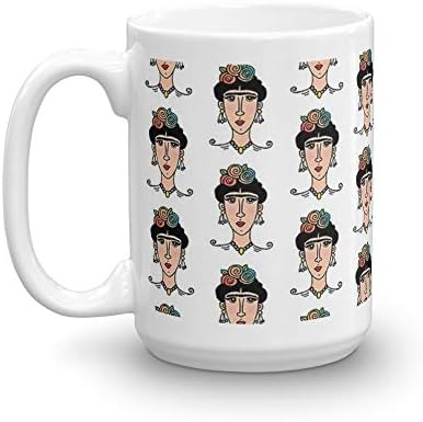 For the Love of Frida Mug 15 Oz White Ceramic