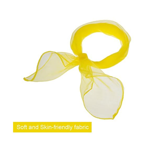 Rovtop 15Pcs Dance Scarves, Muti-color Square Juggling Silk Dance Scarves Magic Tricks Performance Props Accessories…