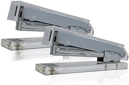 Best Space Gray Office Space Stapler with Chic, Modern, Top Fashionable Design, 20 Sheet Stapling Capacity, FREE E-book, 2 set pack