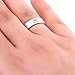 Dubeauty Love Ring Titanium Stainless Steel Couples Engraved Cubic Zirconia Bands Silver Size 7