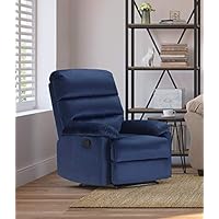 Click Décor UPH10156B Davis Recliner, Navy Blue