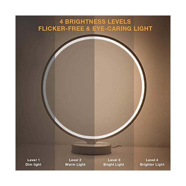 Suny 7 Colors Dimmable Bedroom Nightstand Lamps 6 Lighting Effect Modes Led Bedside Lamp Warm Light Modern Circle Table Blinkee Com