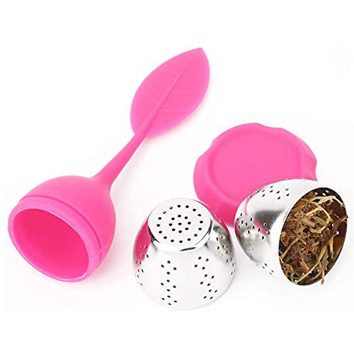 Bekith Tea Infuser - Set of 7 Silicone Handle Stainless Steel Strainer Drip Tray Included - Loose Tea Steeper - Best Tea… - Image 3